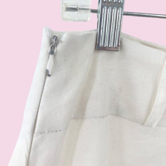 RICHARD MALCOLM LONG WHITE LINEN MAXI SKIRT - 12 - Picture 8 of 9